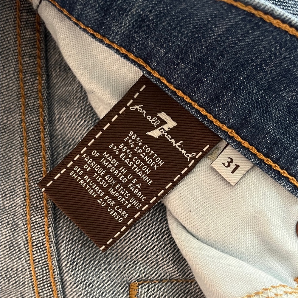 7 For All Mankind Men's Blue Denim Jeans - Picture 6 of 8